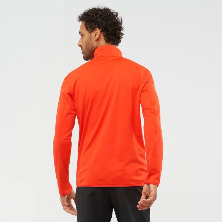 Orange Salomon Essential Lightwarm Full Zip Men's Jackets | PH 61927L